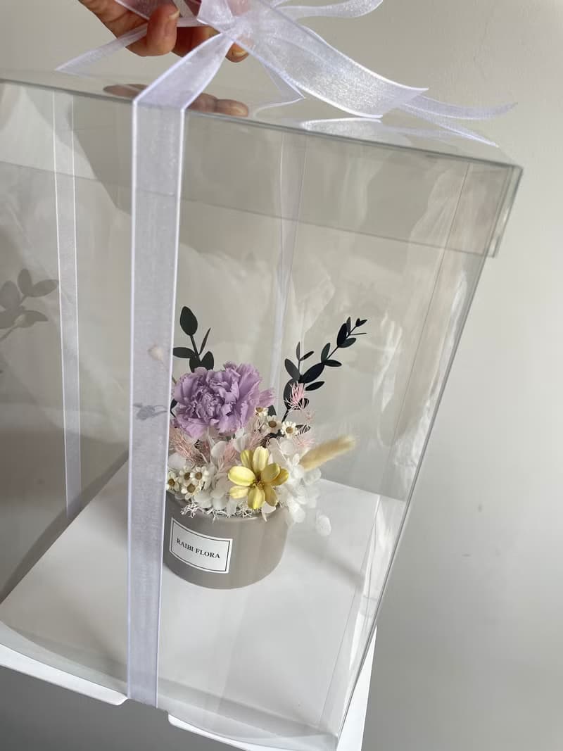 靜謐 ; 母親節 永生康乃馨 盆花花禮 乾燥花禮盒 母親節禮物