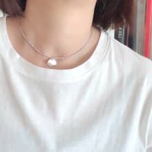 ペタルパールのペンダント付き 超極小のケシパールのチョーカー  K14gf  1点のみ