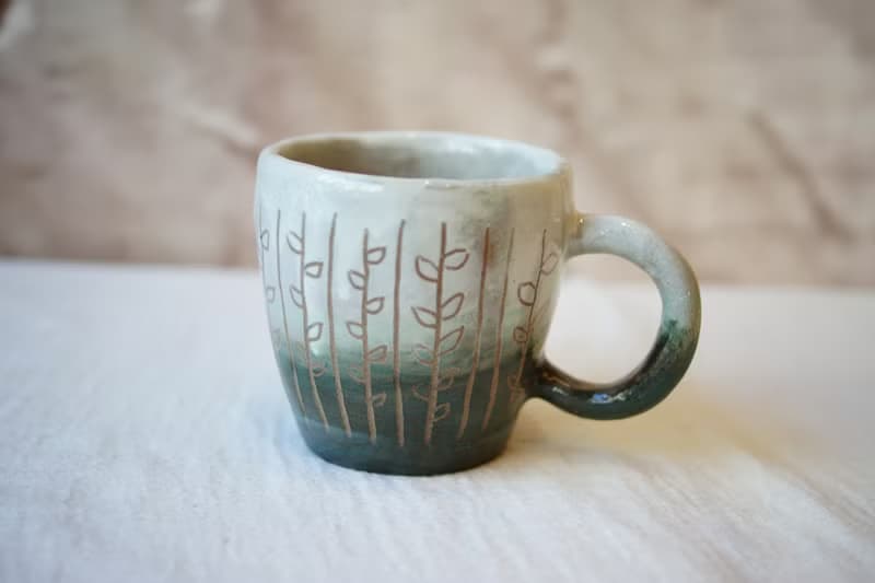 手捏陶杯 苗青 馬克杯 200ml 咖啡杯 陶杯 茶杯