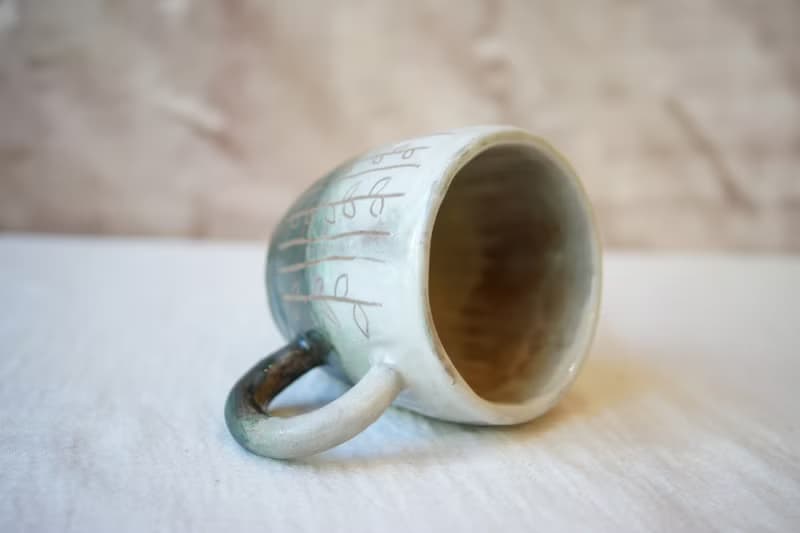 手捏陶杯 苗青 馬克杯 200ml 咖啡杯 陶杯 茶杯