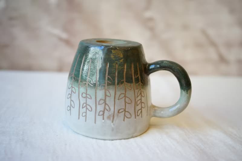 手捏陶杯 苗青 馬克杯 200ml 咖啡杯 陶杯 茶杯