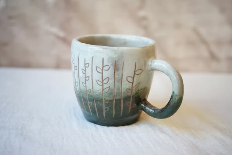 手捏陶杯 苗青 馬克杯 200ml 咖啡杯 陶杯 茶杯