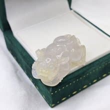 冰種 天然黃翡 招財 貔貅 吊墜  | 天然緬甸玉A貨翡翠