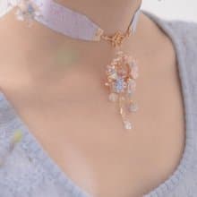 櫻緞花環多用途絲帶項鍊