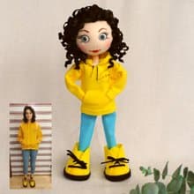 Custom portrait doll girl Handmade doll from photo Look a like doll Mini me doll