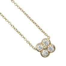 【日本直送】ティファニー TIFFANY&Co. ベゼルセット ネックレス K18YG イエローゴールド ダイヤモンド 約2.38g【中古】Aランク
