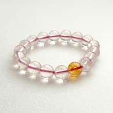 【天秤天蠍座|10月】冰種粉晶黃水晶手鏈 招桃花 聚財 偏財運自信