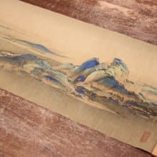 【母親節禮物】手工草編茶席 香席 千里江山圖 28*152cm