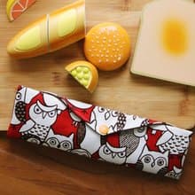 文青風環保筷袋 ~守護 紅 貓頭鷹 收納包.環保筷袋.手作餐具袋