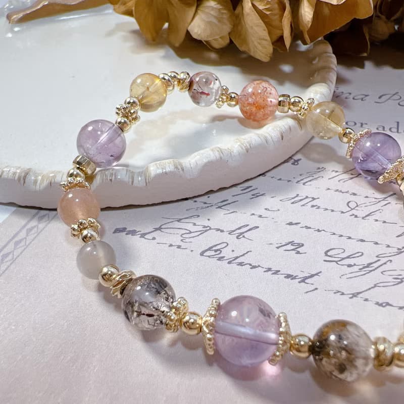 黃水晶 | 超七 | 薰衣草紫晶 | 太陽石 | 橙月光 | 錦鯉草莓晶