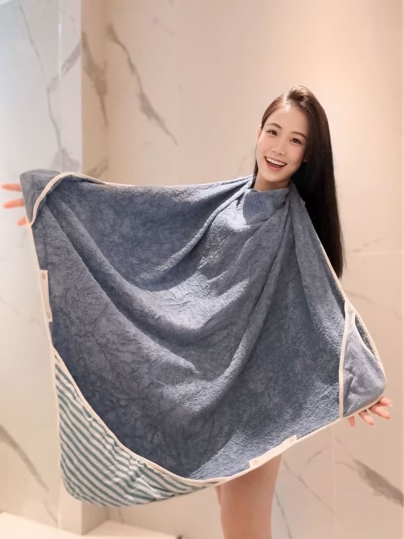 【彌月禮盒】nizio小蘑菇/ BOBO浴巾+小蘑菇平安收納袋