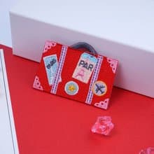 【旅行刺繡】PAR紅行李箱 (繡布貼 / 卡套)