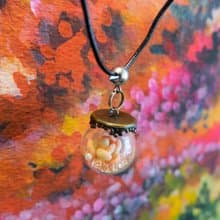 晃晃閃閃多肉項鍊_橙夢露 黏土 甜美 個性