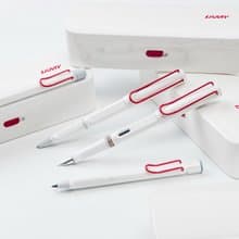 全球獨家 / LAMY 原子筆 時尚禮盒 - / safari 系列 -紅白