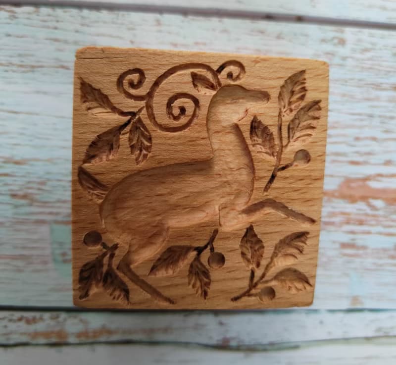 Double-sided cookie stamp with Christmas drawings