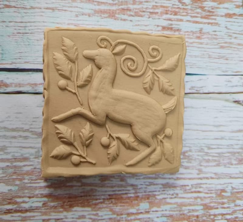 Double-sided cookie stamp with Christmas drawings