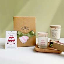 【生日禮物】蛋糕迷人氣息大豆蠟燭 x 任選香水香氛大豆蠟燭