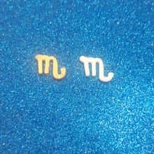 50 PCS WHITE GOLD SCORPIUS ZODIAC SIGN DÉCOR CRAFT CARD MAKING EMBELLISHMENT