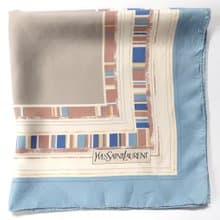 Vintage Yves Saint Laurent Silk Scarf, 23 x 23 inches, Gifts