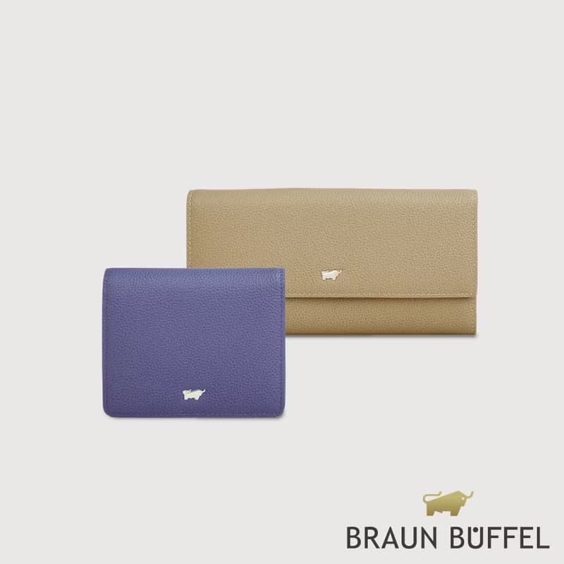 【免費升級送禮包裝】維那斯-C12卡兩折長夾-淺棕色/BF868-621-CR