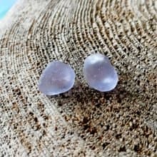Sea Glass Stud Earrings 海玻璃耳環 Sea Glass Earrings 海廢飾品 Real Sea Glass Jewelry