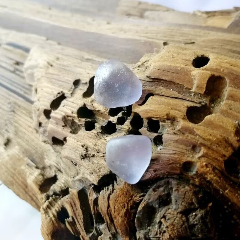Sea Glass Stud Earrings 海玻璃耳環 Sea Glass Earrings 海廢飾品 Real Sea Glass Jewelry