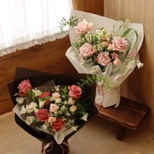 七夕情人節 韓系鮮花花束 流沙玫瑰 西雅圖玫瑰