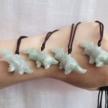 【親翠】天然翡翠 冰萌奶兇小暴龍項鍊 | 恐龍 | 小暴龍來了塊逃