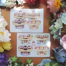 小鳥的美好甜品貼紙套組-巧克力香蕉