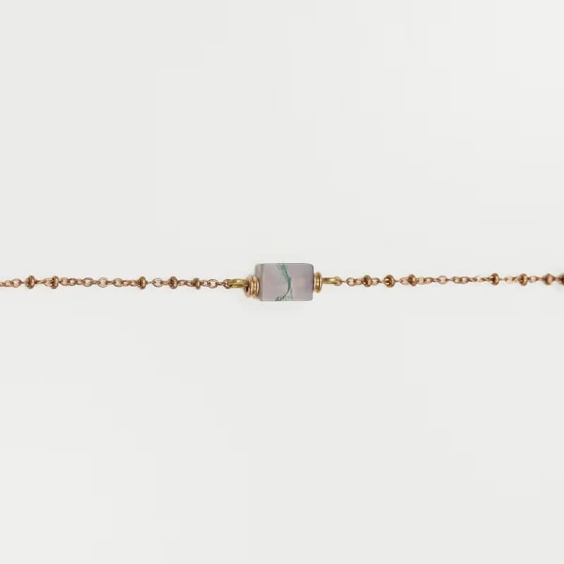 磚形珠鏈手鍊 - Brick Jade ' Bead Chain Bracelet