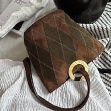 中古包 Celine 思琳 稀有秋意濃濃橄欖綠配朱古力色水桶包