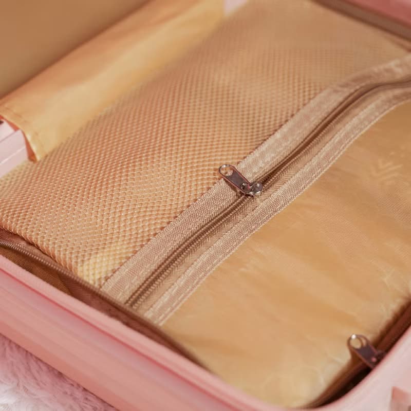 粉紅迷你手提行李箱  含絲巾