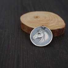 【溪山手作】做舊生肖馬年浮雕圖幣吊牌墜雕塑