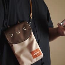 造型隨身包 旅行小包 手機包 - 沙丁魚貓