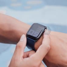 Apple Watch 42/44/45/49mm Straden 防潑水皮革錶帶-藍