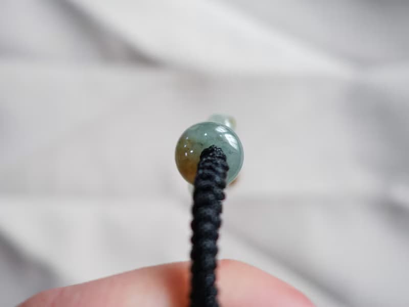 幾何三彩翡翠結繩手鍊・緬甸玉 ・天然石・瑪瑙