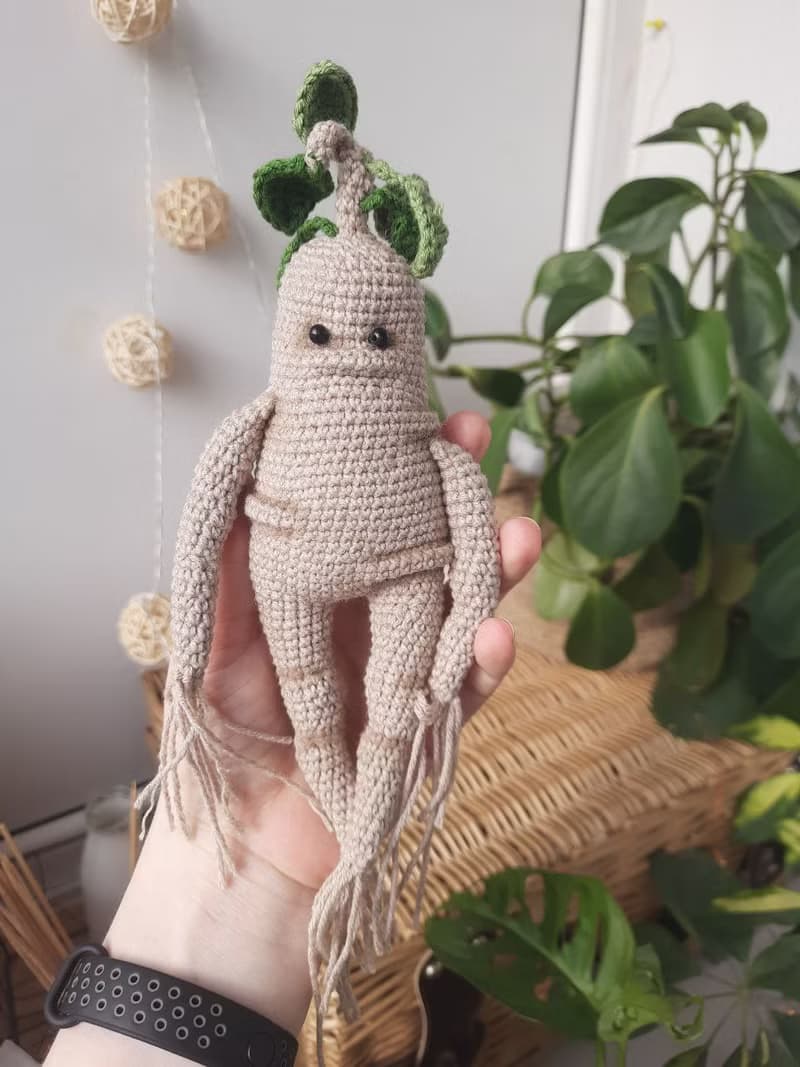Mandrake Doll Stuffed Toys. Soft Handmade Gift Harry Potter. Miniature doll fans
