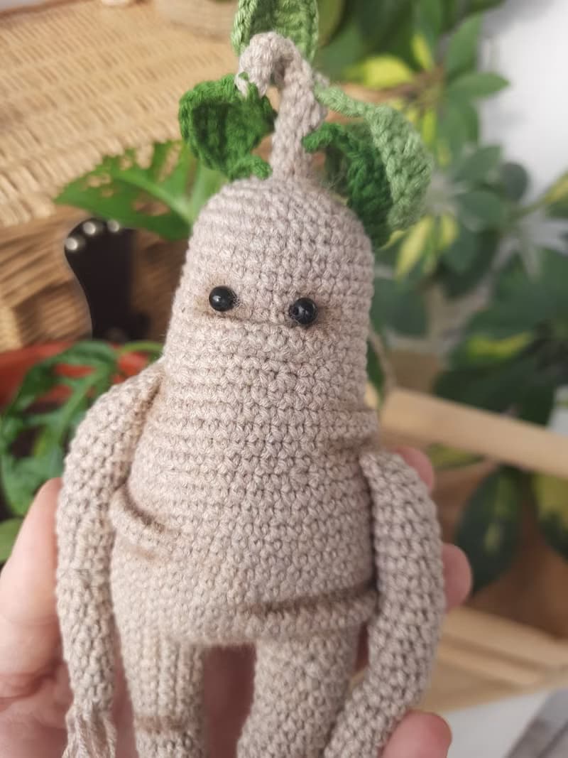 Mandrake Doll Stuffed Toys. Soft Handmade Gift Harry Potter. Miniature doll fans