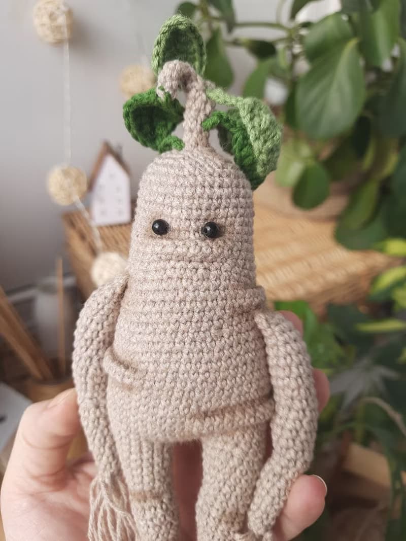 Mandrake Doll Stuffed Toys. Soft Handmade Gift Harry Potter. Miniature doll fans