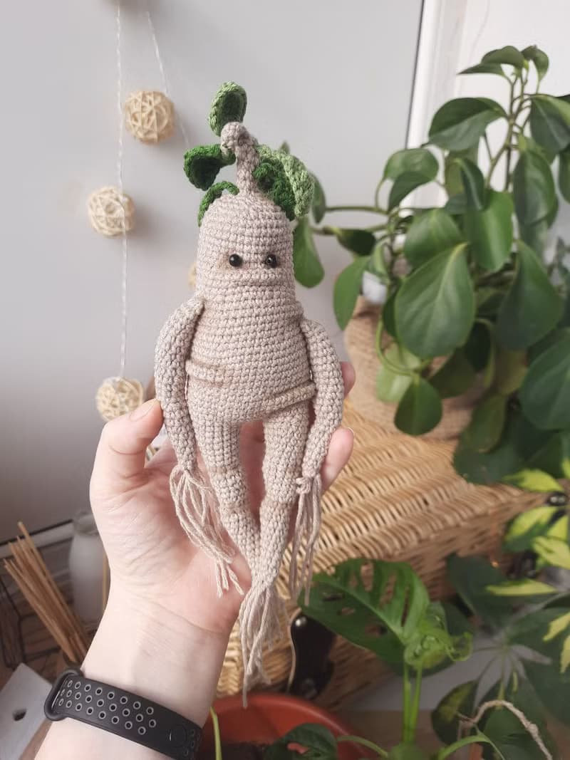 Mandrake Doll Stuffed Toys. Soft Handmade Gift Harry Potter. Miniature doll fans