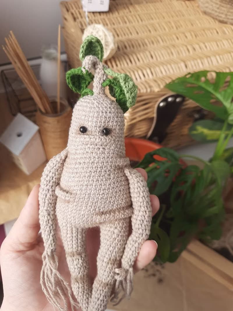 Mandrake Doll Stuffed Toys. Soft Handmade Gift Harry Potter. Miniature doll fans