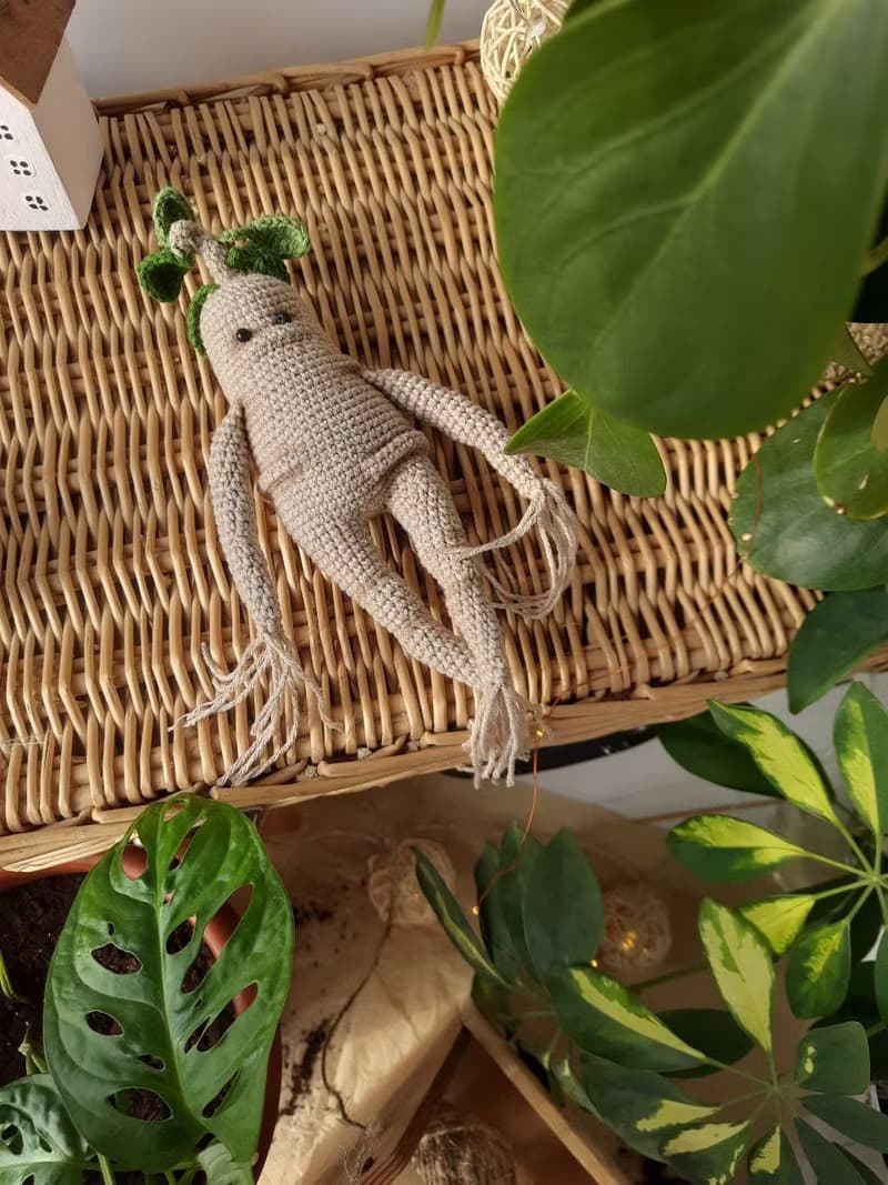 Mandrake Doll Stuffed Toys. Soft Handmade Gift Harry Potter. Miniature doll fans