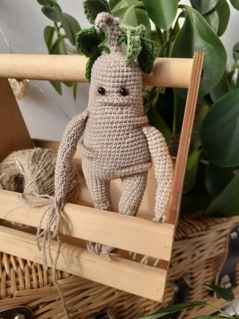 Mandrake Doll Stuffed Toys. Soft Handmade Gift Harry Potter. Miniature doll fans