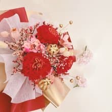 母親節花束-康乃馨/紅金