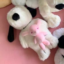 PINKOI獨家-史努比與粉紅小兔玩偶-Snoopy睡姿-史奴比特別款