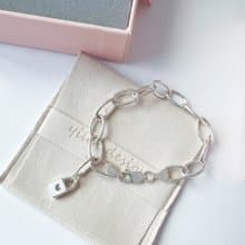 個性款大推-S925純銀手鍊 -l o v e 鎖頭