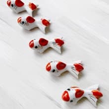 【喬遷禮物】金魚筷架 /清水燒/5件組