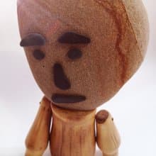 -雙面人- 石頭藝品 原石擺飾 石頭擺飾品 手作藝品 石頭擺件