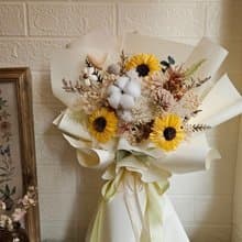 木棉花 太陽花 向日葵 畢業花束 擴香 謝師花束  乾燥花 生日花束