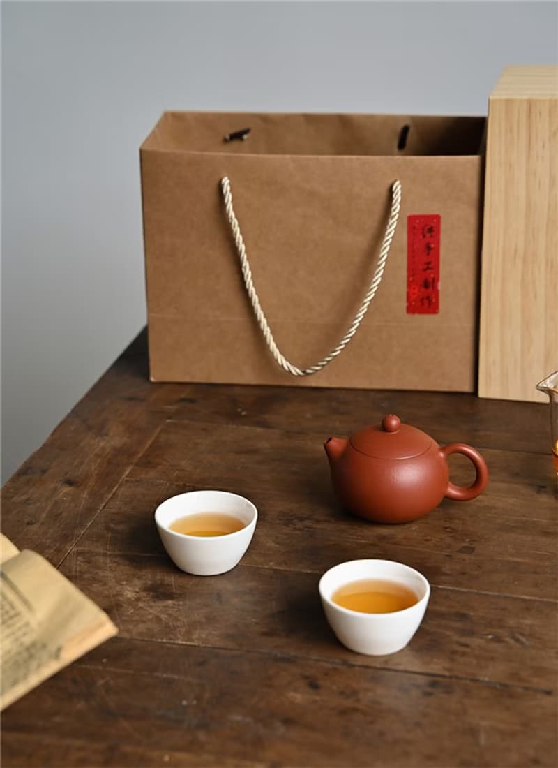 送禮紫砂壺茶壺朱泥大红袍西施套壶 宜兴紫砂壶 蒋兰娟手工制茶具